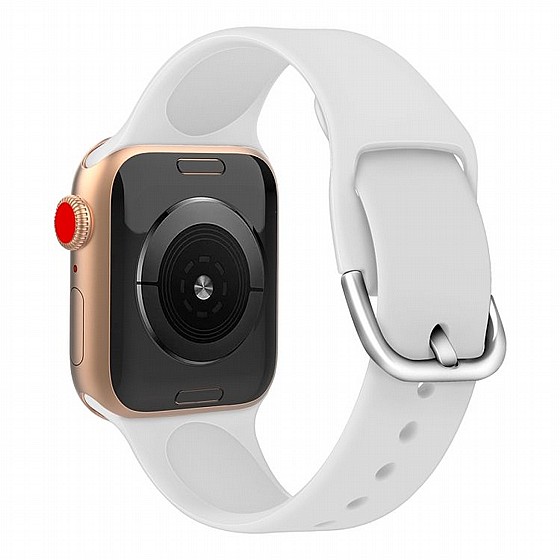 ����� ������� ����  Solid Color Silicone Band ���� LaTera ����� ��� ����: Apple Watch 42mm/44mm/45mm (��� White)