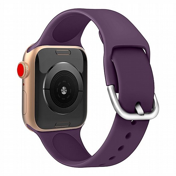 ����� ������� ����  Solid Color Silicone Band ���� LaTera ����� ��� ����: Apple Watch 38mm/40mm/41mm (��� Dark Purple)