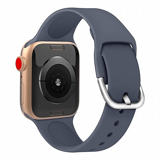 ����� ������� ����  Solid Color Silicone Band ���� LaTera ����� ��� ����: Apple Watch 38mm/40mm/41mm (��� Blue Grey)