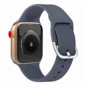 ����� ������� ����  Solid Color Silicone Band ���� LaTera ����� ��� ����: Apple Watch 38mm/40mm/41mm (��� Blue Grey)