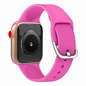 ����� ������� ����  Solid Color Silicone Band ���� LaTera ����� ��� ����: Apple Watch 38mm/40mm/41mm (��� Rose Red)