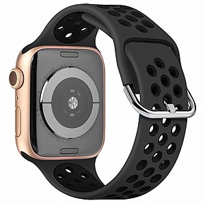 רצועת סיליקון מדגם Two Tone Sport Silicone Band מבית LaTera לשעון חכם מדגם: Apple Watch 42mm/44mm/45mm (צבע Grey/Black) רצועת סיליקון מדגם Two Tone Sport Silicone Band מבית LaTera לשעון חכם מדגם: Apple Watch 42mm/44mm/45mm (צבע Grey/Black)