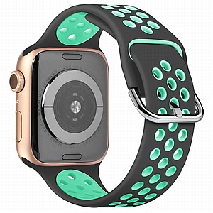 רצועת סיליקון מדגם Two Tone Sport Silicone Band מבית LaTera לשעון חכם מדגם: Apple Watch 42mm/44mm/45mm (צבע Grey/Teal) רצועת סיליקון מדגם Two Tone Sport Silicone Band מבית LaTera לשעון חכם מדגם: Apple Watch 42mm/44mm/45mm (צבע Grey/Teal)