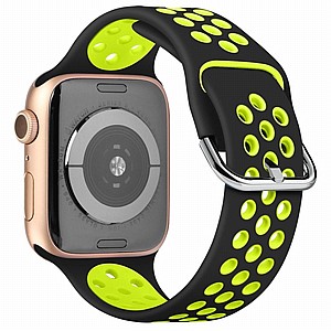 רצועת סיליקון מדגם Two Tone Sport Silicone Band מבית LaTera לשעון חכם מדגם: Apple Watch 42mm/44mm/45mm (צבע Black/Green) רצועת סיליקון מדגם Two Tone Sport Silicone Band מבית LaTera לשעון חכם מדגם: Apple Watch 42mm/44mm/45mm (צבע Black/Green)