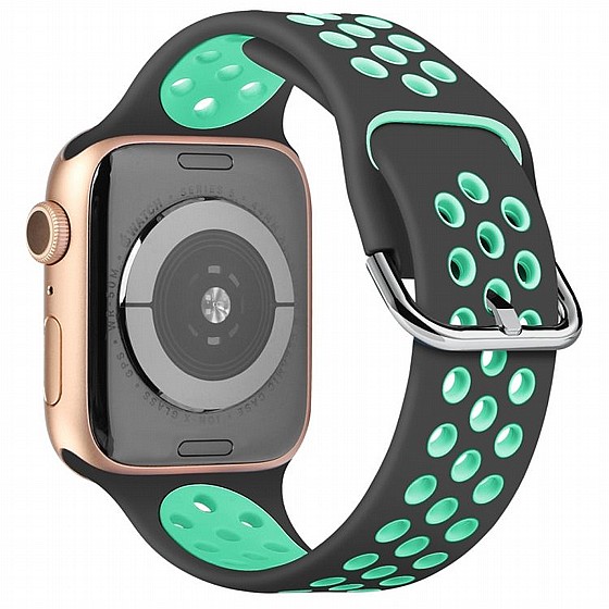 ����� ������� ���� Two Tone Sport Silicone Band ���� LaTera ����� ��� ����: Apple Watch 38mm/40mm/41mm (��� Grey/Teal)