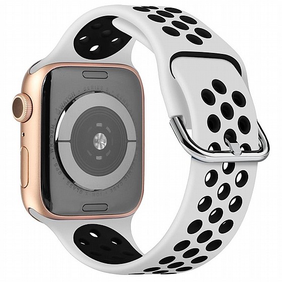 ����� ������� ���� Two Tone Sport Silicone Band ���� LaTera ����� ��� ����: Apple Watch 38mm/40mm/41mm (��� White/Black)