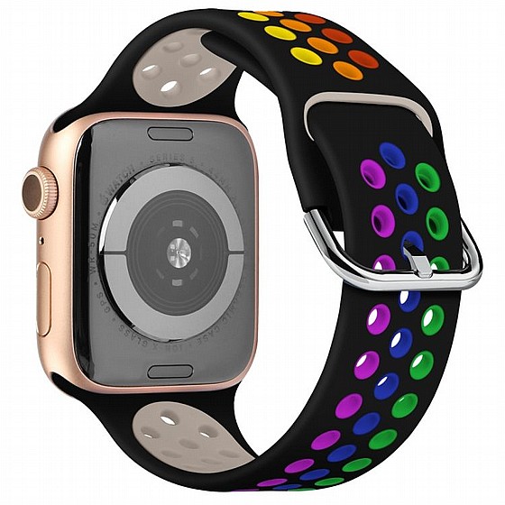 ����� ������� ���� Two Tone Sport Silicone Band ���� LaTera ����� ��� ����: Apple Watch 38mm/40mm/41mm (��� Black/Color)