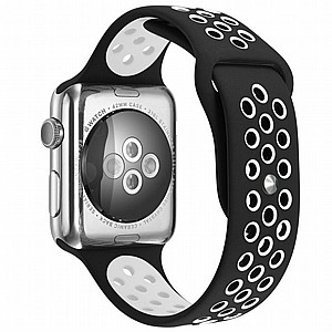 רצועת סיליקון מדגם Sport Silicone Band מבית LaTera לשעון חכם מדגם: Apple Watch 42mm/44mm/45mm (צבע Black/White) רצועת סיליקון מדגם Sport Silicone Band מבית LaTera לשעון חכם מדגם: Apple Watch 42mm/44mm/45mm (צבע Black/White)