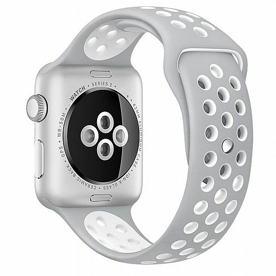 ����� ������� ���� Sport Silicone Band ���� LaTera ����� ��� ����: Apple Watch 42mm/44mm/45mm (��� Grey/White)