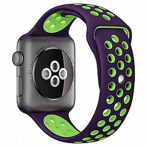 ����� ������� ���� Sport Silicone Band ���� LaTera ����� ��� ����: Apple Watch 42mm/44mm/45mm (��� Purple/Green)