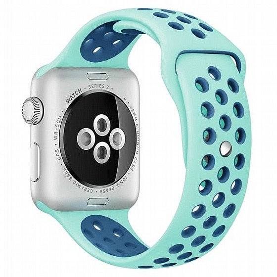 ����� ������� ���� Sport Silicone Band ���� LaTera ����� ��� ����: Apple Watch 42mm/44mm/45mm (��� Green/Blue)
