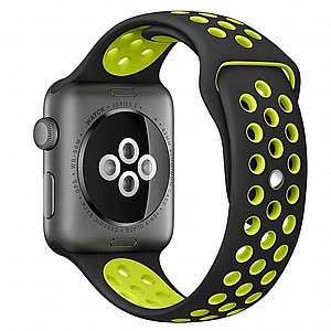 רצועת סיליקון מדגם Sport Silicone Band מבית LaTera לשעון חכם מדגם: Apple Watch 42mm/44mm/45mm (צבע Black/Yellow) רצועת סיליקון מדגם Sport Silicone Band מבית LaTera לשעון חכם מדגם: Apple Watch 42mm/44mm/45mm (צבע Black/Yellow)