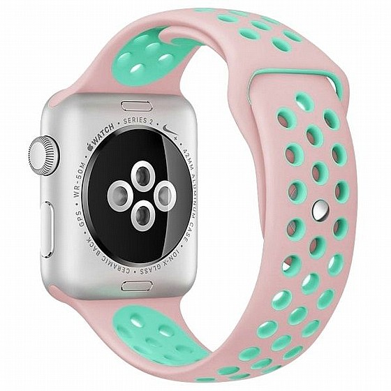 ����� ������� ���� Sport Silicone Band ���� LaTera ����� ��� ����: Apple Watch 42mm/44mm/45mm (��� Pink/Green)