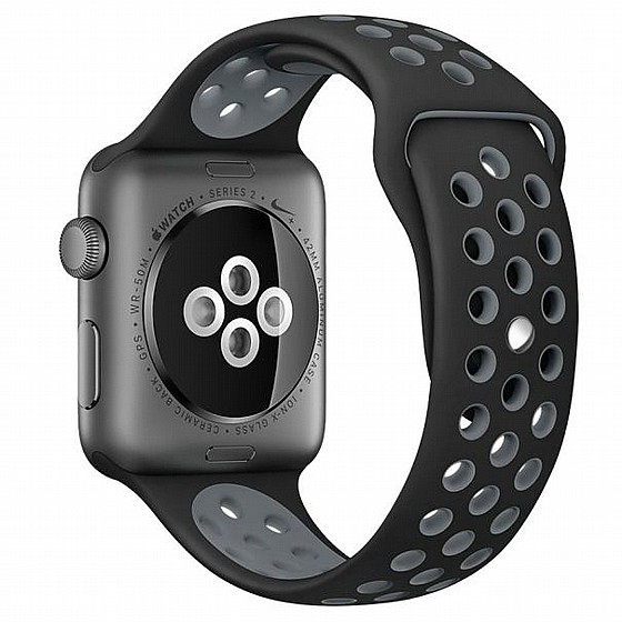 ����� ������� ���� Sport Silicone Band ���� LaTera ����� ��� ����: Apple Watch 42mm/44mm/45mm (��� Black/Grey)