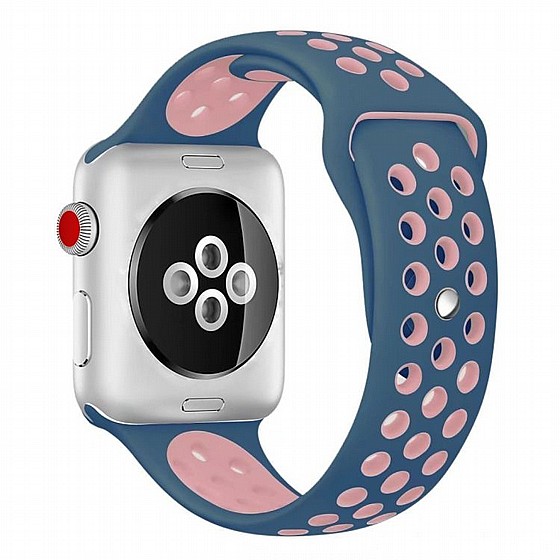 ����� ������� ���� Sport Silicone Band ���� LaTera ����� ��� ����: Apple Watch 42mm/44mm/45mm (��� Blue/Powder)