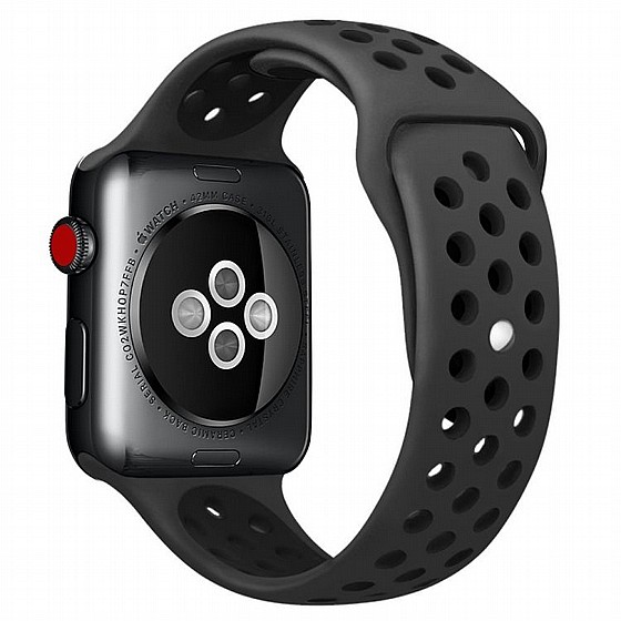 ����� ������� ���� Sport Silicone Band ���� LaTera ����� ��� ����: Apple Watch 38mm/40mm/41mm (��� Black)