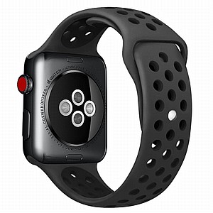 רצועת סיליקון מדגם Sport Silicone Band מבית LaTera לשעון חכם מדגם: Apple Watch 38mm/40mm/41mm (צבע Black) רצועת סיליקון מדגם Sport Silicone Band מבית LaTera לשעון חכם מדגם: Apple Watch 38mm/40mm/41mm (צבע Black)