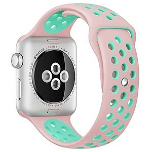 רצועת סיליקון מדגם Sport Silicone Band מבית LaTera לשעון חכם מדגם: Apple Watch 38mm/40mm/41mm (צבע Pink/Green) רצועת סיליקון מדגם Sport Silicone Band מבית LaTera לשעון חכם מדגם: Apple Watch 38mm/40mm/41mm (צבע Pink/Green)