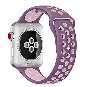 ����� ������� ���� Sport Silicone Band ���� LaTera ����� ��� ����: Apple Watch 38mm/40mm/41mm (��� Purple/Powder)