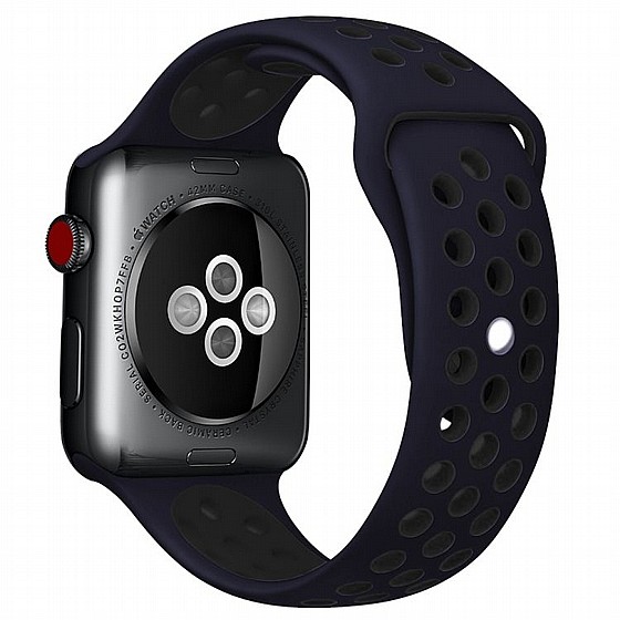����� ������� ���� Sport Silicone Band ���� LaTera ����� ��� ����: Apple Watch 38mm/40mm/41mm (��� Blue/Black)