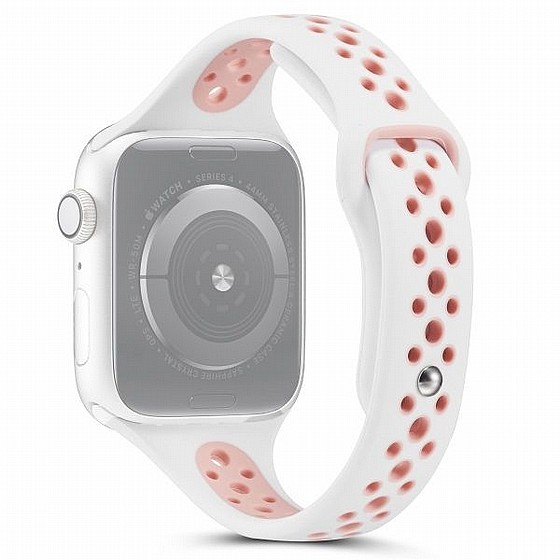 ����� ������� ����  Little Waist Sport Silicone Band ���� LaTera ����� ��� ����: Apple Watch 42mm/44mm/45mm (��� White/Pink)
