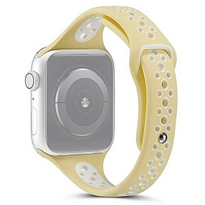 ����� ������� ����  Little Waist Sport Silicone Band ���� LaTera ����� ��� ����: Apple Watch 42mm/44mm/45mm (��� Yellow/White)
