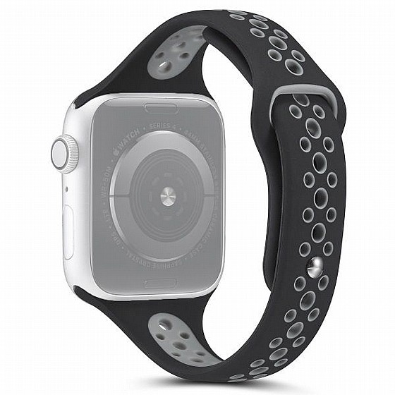 ����� ������� ����  Little Waist Sport Silicone Band ���� LaTera ����� ��� ����: Apple Watch 42mm/44mm/45mm (��� Black/Grey)