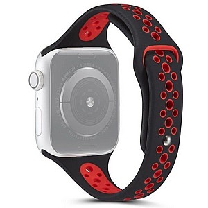 ����� ������� ����  Little Waist Sport Silicone Band ���� LaTera ����� ��� ����: Apple Watch 42mm/44mm/45mm (��� Black/Red)