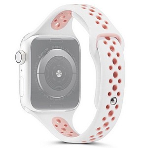 ����� ������� ����  Little Waist Sport Silicone Band ���� LaTera ����� ��� ����: Apple Watch 38mm/40mm/41mm (��� White/Pink)