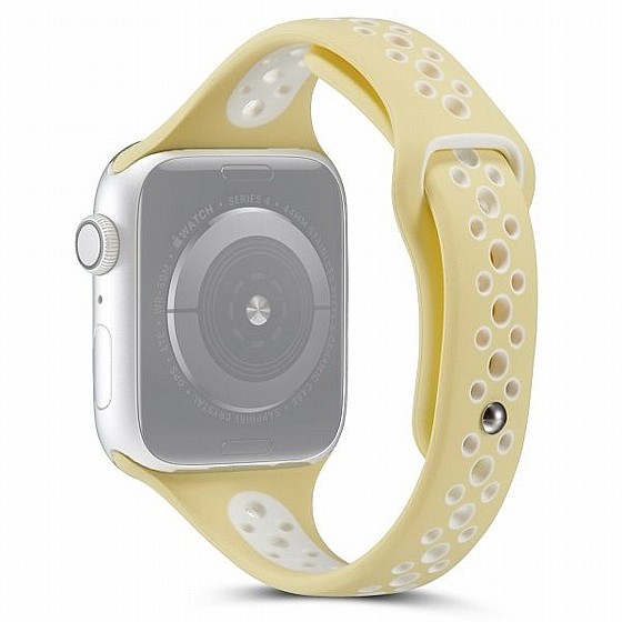 ����� ������� ����  Little Waist Sport Silicone Band ���� LaTera ����� ��� ����: Apple Watch 38mm/40mm/41mm (��� Yellow/White)
