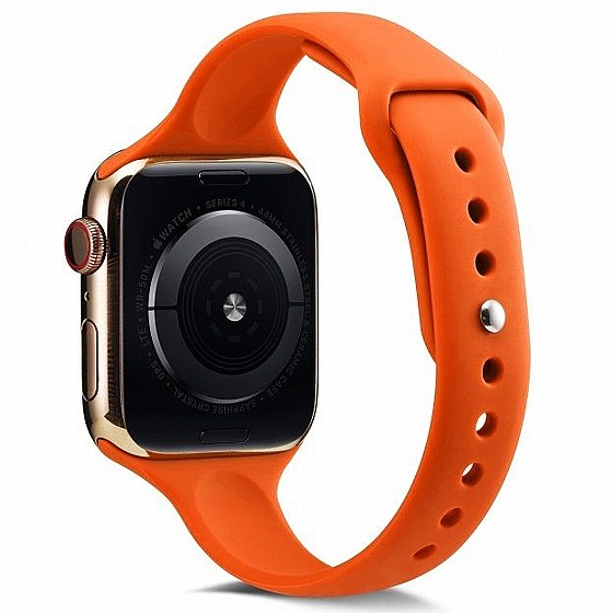 ����� ������� ����  Thin Silicone Band ���� LaTera ����� ��� ����: Apple Watch 42mm/44mm/45mm (��� Orange)