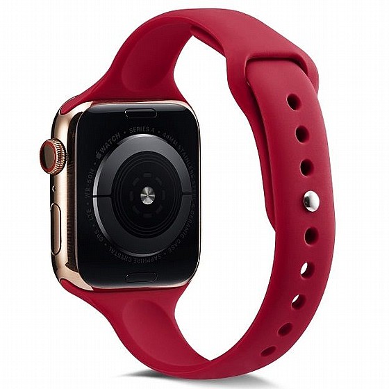 ����� ������� ����  Thin Silicone Band ���� LaTera ����� ��� ����: Apple Watch 42mm/44mm/45mm (��� Rose Red)