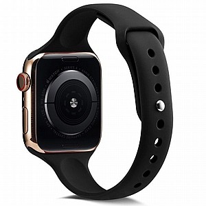 רצועת סיליקון מדגם Thin Silicone Band מבית LaTera לשעון חכם מדגם: Apple Watch 38mm/40mm/41mm (צבע Black) רצועת סיליקון מדגם Thin Silicone Band מבית LaTera לשעון חכם מדגם: Apple Watch 38mm/40mm/41mm (צבע Black)