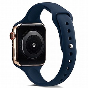 רצועת סיליקון מדגם Thin Silicone Band מבית LaTera לשעון חכם מדגם: Apple Watch 38mm/40mm/41mm (צבע Dark Blue) רצועת סיליקון מדגם Thin Silicone Band מבית LaTera לשעון חכם מדגם: Apple Watch 38mm/40mm/41mm (צבע Dark Blue)