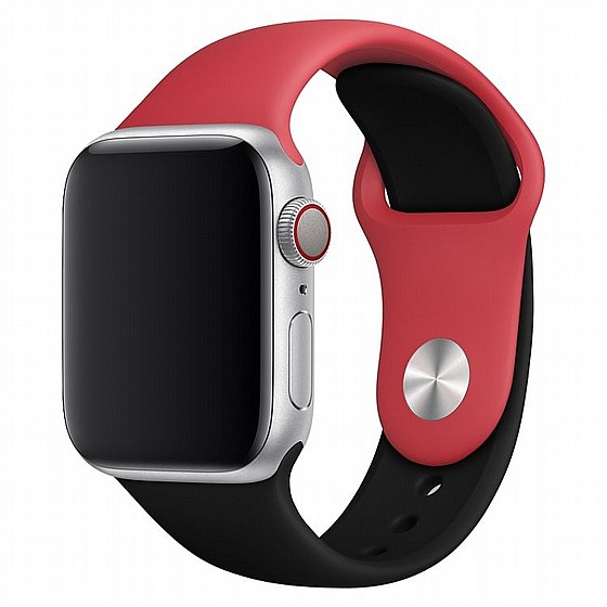 ����� ������� ����  Double Colors Silicone Band ���� LaTera ����� ��� ����: Apple Watch 42mm/44mm/45mm (��� Red/Black)