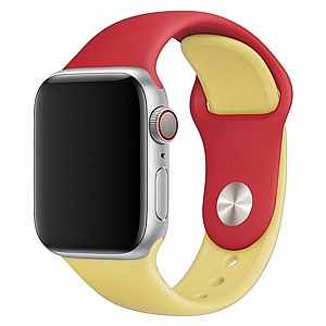 ����� ������� ����  Double Colors Silicone Band ���� LaTera ����� ��� ����: Apple Watch 38mm/40mm/41mm (��� Red/Yellow)