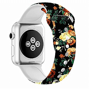 ����� ������� ����  Printing Double Nail Silicone Band ���� LaTera ����� ��� ����: Apple Watch 42mm/44mm/45mm (��� Rose)