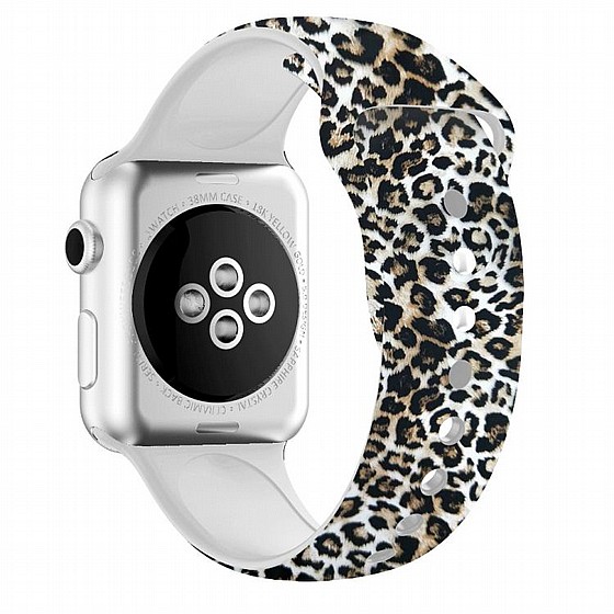 ����� ������� ���� Printing Double Nail Silicone Band ���� LaTera ����� ��� ����: Apple Watch 38mm/40mm/41mm (��� Leopard)