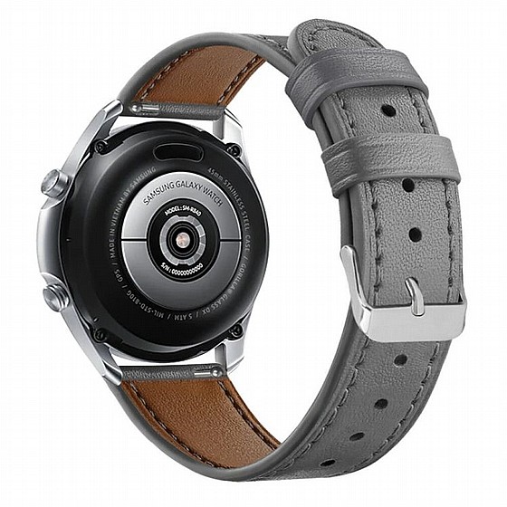 ����� ��� ���� Replacement Leather Band ���� LaTera ����� ��� ����: Samsung Galaxy Watch  46mm (��� Grey)