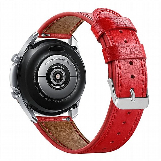 ����� ��� ���� Replacement Leather Band ���� LaTera ����� ��� ����: Samsung Galaxy Watch  46mm (��� Red)