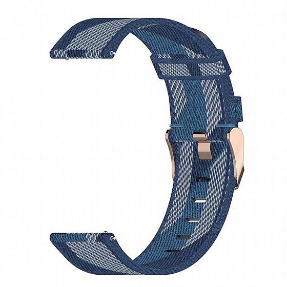 ����� �� / ������ ����  Stripe Weave Nylon Band ���� LaTera ����� ��� ����: Samsung Galaxy Watch  46mm (��� Blue)
