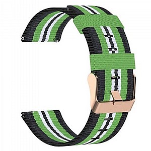 ����� �� / ������ ����  Woven Textured Nylon Band ���� LaTera ����� ��� ����: Samsung Galaxy Watch  46mm (��� Black/Lime)