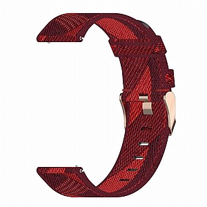 רצועת בד / ניילון מדגם Stripe Weave Nylon Band מבית LaTera לשעון חכם מדגם: Samsung Galaxy Watch 42mm (צבע Red) רצועת בד / ניילון מדגם Stripe Weave Nylon Band מבית LaTera לשעון חכם מדגם: Samsung Galaxy Watch 42mm (צבע Red)