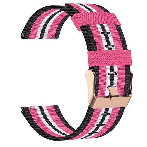 ����� �� / ������ ����  Woven Textured Nylon Band ���� LaTera ����� ��� ����: Samsung Galaxy Watch  42mm (��� Black/Pink)