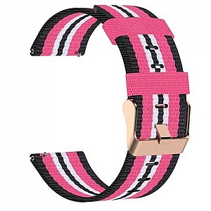 רצועת בד / ניילון מדגם Woven Textured Nylon Band מבית LaTera לשעון חכם מדגם: Samsung Galaxy Watch 42mm (צבע Black/Pink) רצועת בד / ניילון מדגם Woven Textured Nylon Band מבית LaTera לשעון חכם מדגם: Samsung Galaxy Watch 42mm (צבע Black/Pink)