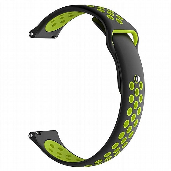 ����� ������� ����  Double Color Wrist Silicone Band ���� LaTera ����� ��� ����: Samsung Galaxy Watch  42mm (��� Black/Green)