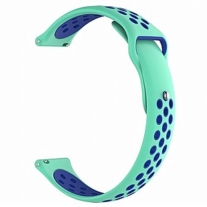 רצועת סיליקון מדגם Double Color Wrist Silicone Band מבית LaTera לשעון חכם מדגם: Samsung Galaxy Watch 42mm (צבע Cyan) רצועת סיליקון מדגם Double Color Wrist Silicone Band מבית LaTera לשעון חכם מדגם: Samsung Galaxy Watch 42mm (צבע Cyan)