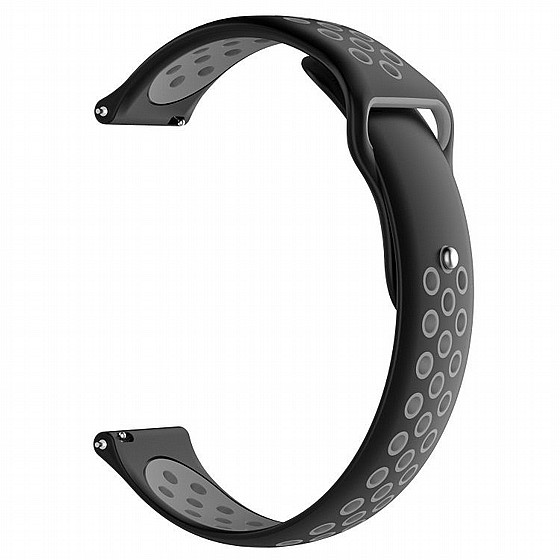 ����� ������� ����  Double Color Wrist Silicone Band ���� LaTera ����� ��� ����: Samsung Galaxy Watch  42mm (��� Black/Grey)