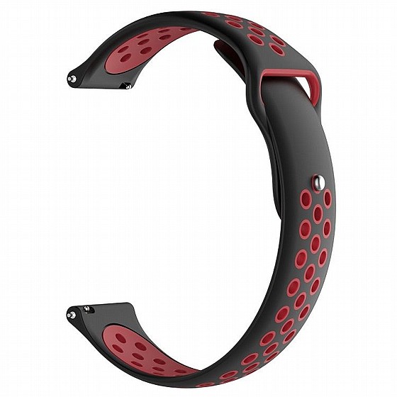 ����� ������� ����  Double Color Wrist Silicone Band ���� LaTera ����� ��� ����: Samsung Galaxy Watch  46mm (��� Black/Red)