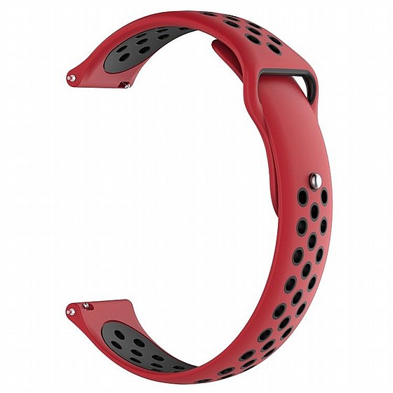 ����� ������� ����  Double Color Wrist Silicone Band ���� LaTera ����� ��� ����: Samsung Galaxy Watch  46mm (��� Red/Black)